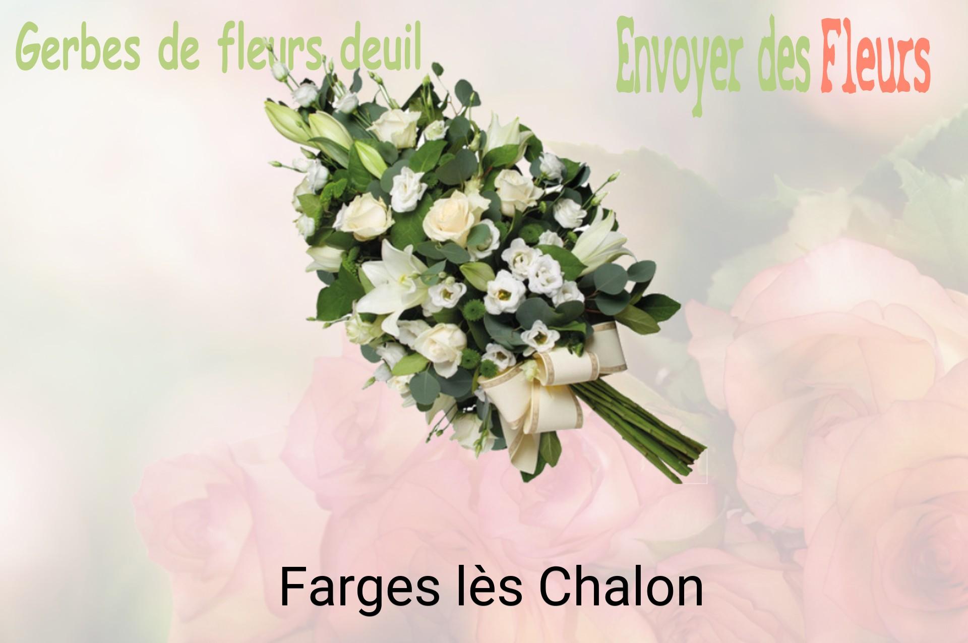 Gerbe de fleurs de deuil livrée à Farges-lès-Chalon
